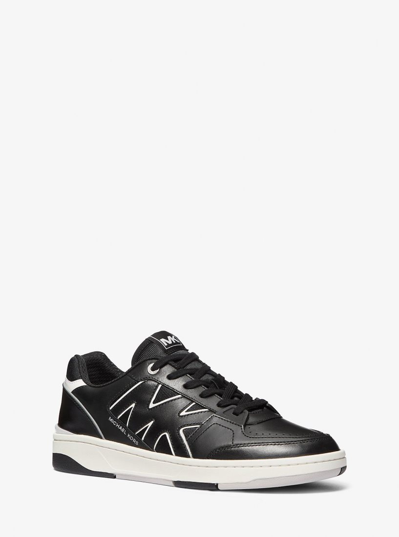 Michael Kors Rebel Leather Sneaker Spor Ayakkabı Erkek Siyah | 578962-QZL