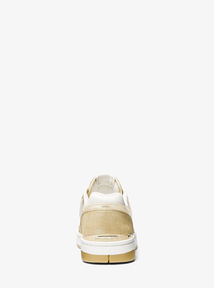 Michael Kors Rebel Metallic Leather Sneaker Spor Ayakkabı Kadın Altın | 196078-SER