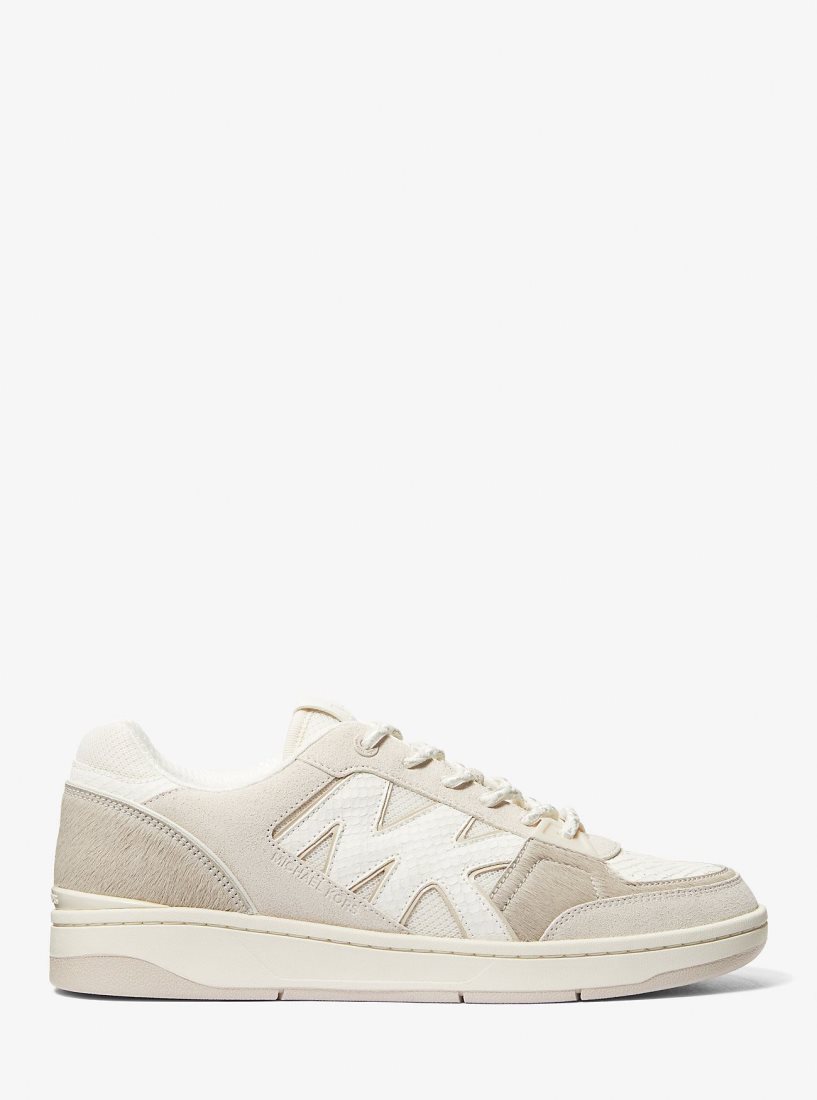 Michael Kors Rebel Mixed-Media Sneaker Spor Ayakkabı Erkek Bej Rengi Renkli | 230468-XBS