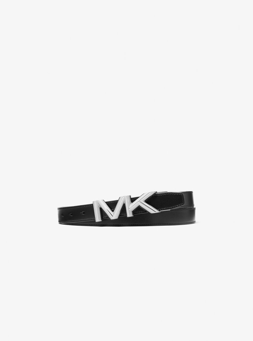 Michael Kors Reversible Leather Belt Kemer Erkek Siyah | 054783-CWR