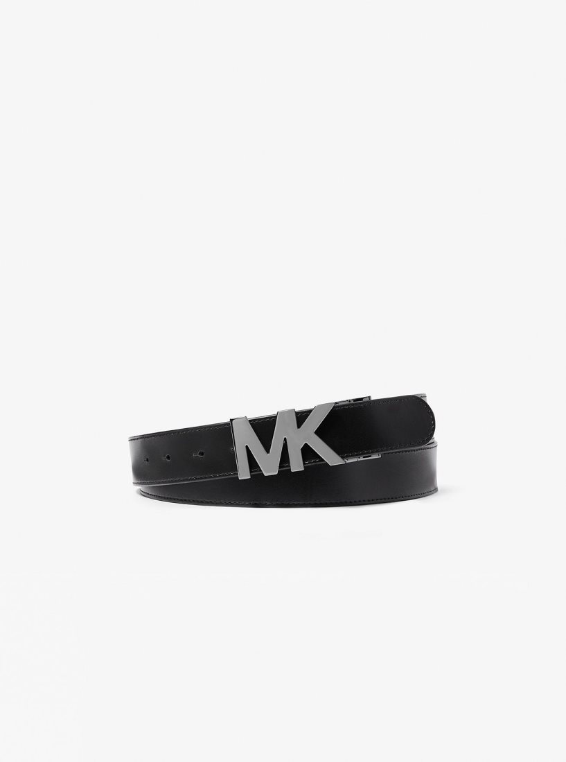 Michael Kors Reversible Logo Buckle Belt Kemer Erkek Siyah | 275309-IQA