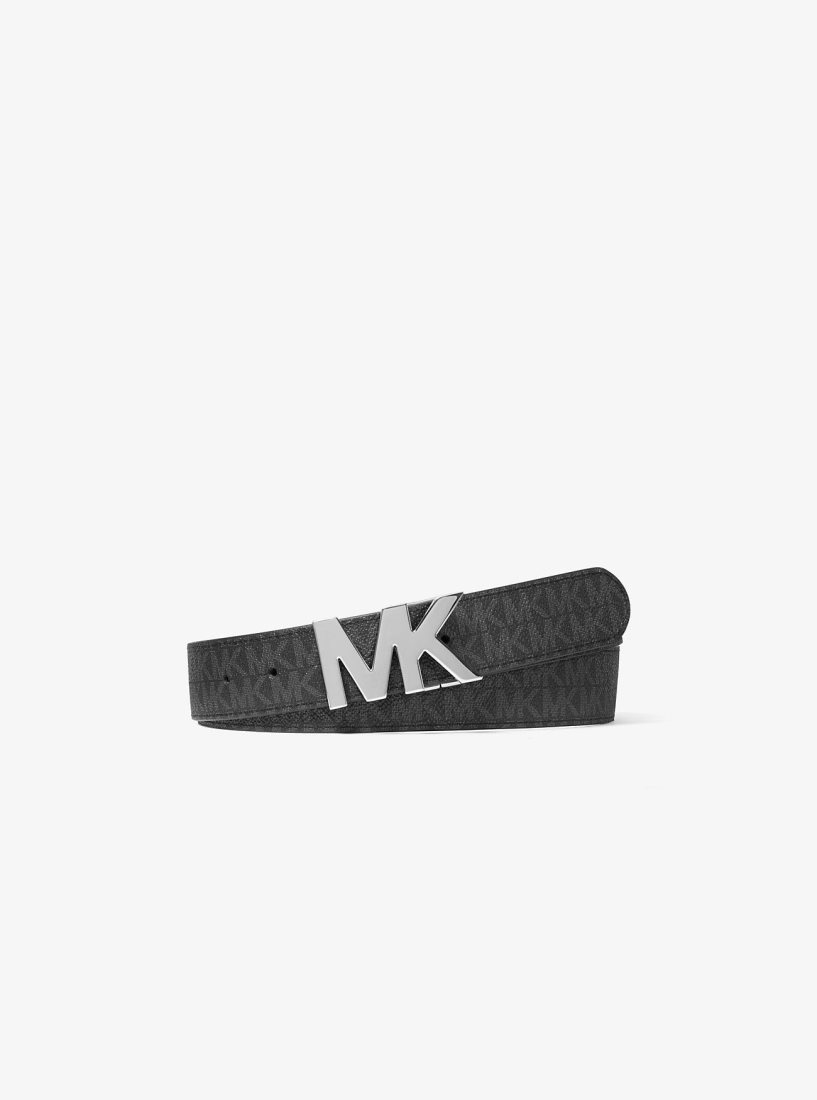 Michael Kors Reversible Logo Buckle Belt Kemer Erkek Siyah | 275309-IQA