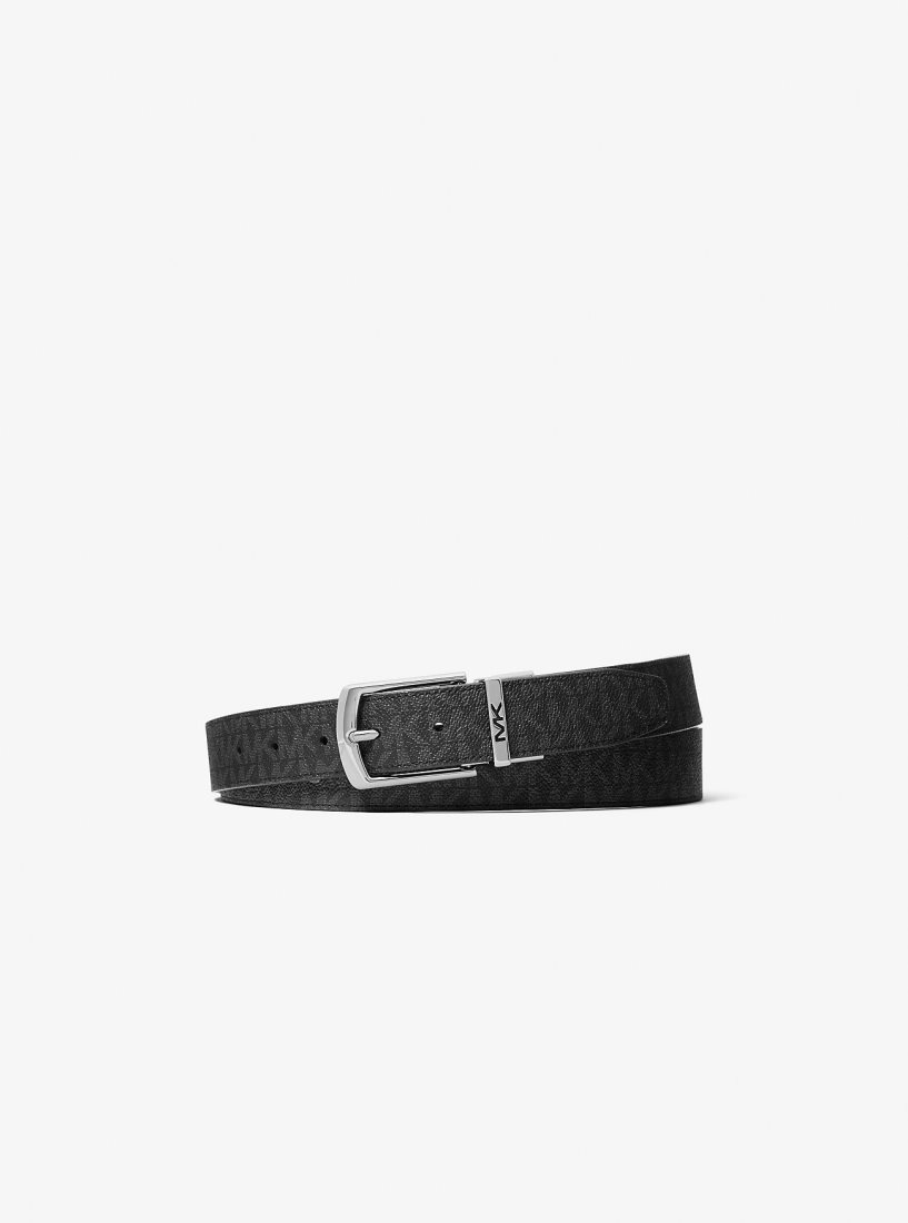 Michael Kors Reversible Signature Logo Belt Kemer Erkek Siyah | 290716-YNU