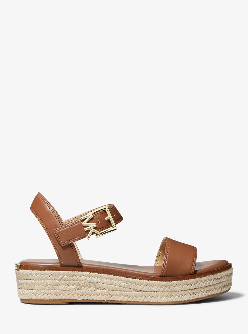 Michael Kors Richie Platform Espadrille Sandal Sandalet Kadın Luggage | 897641-PZW