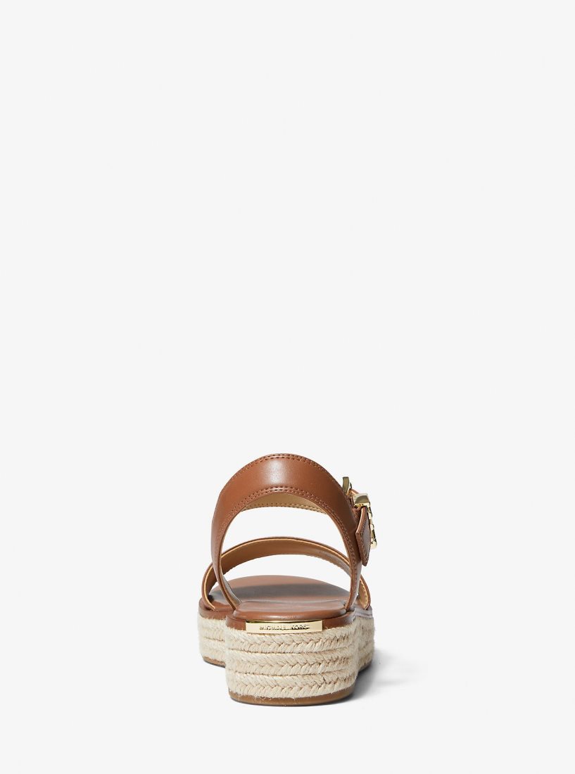 Michael Kors Richie Platform Espadrille Sandal Sandalet Kadın Luggage | 897641-PZW