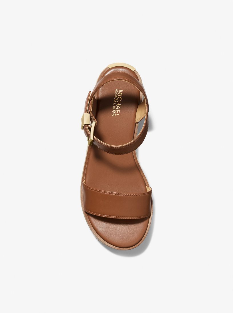 Michael Kors Richie Platform Espadrille Sandal Sandalet Kadın Luggage | 897641-PZW