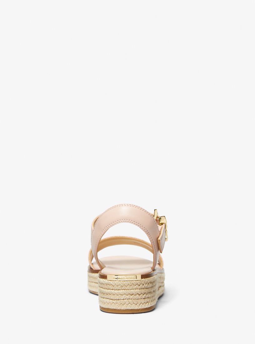 Michael Kors Richie Smooth and Logo Platform Espadrille Sandal Sandalet Kadın Ballet | 273495-JOE