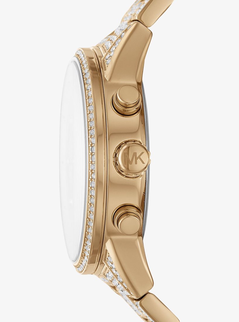 Michael Kors Ritz Pave Gold-Tone Watch Gold-tone Kadın Altın | 158360-YXU