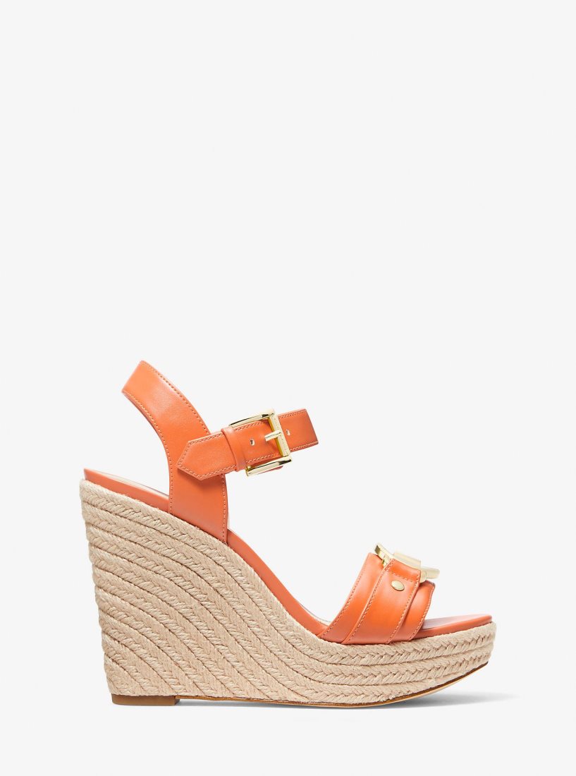 Michael Kors Rory Wedge Sandal Sandalet Kadın Kayısı Rengi | 695347-QNY