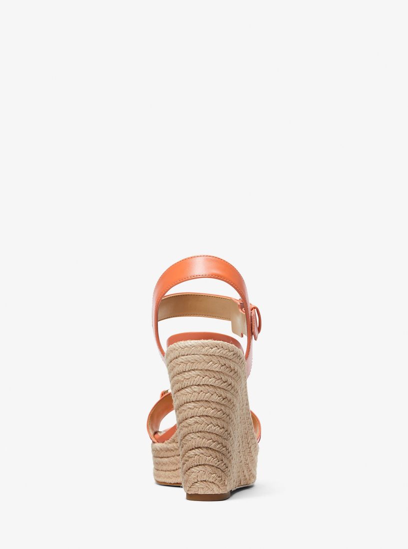 Michael Kors Rory Wedge Sandal Sandalet Kadın Kayısı Rengi | 695347-QNY