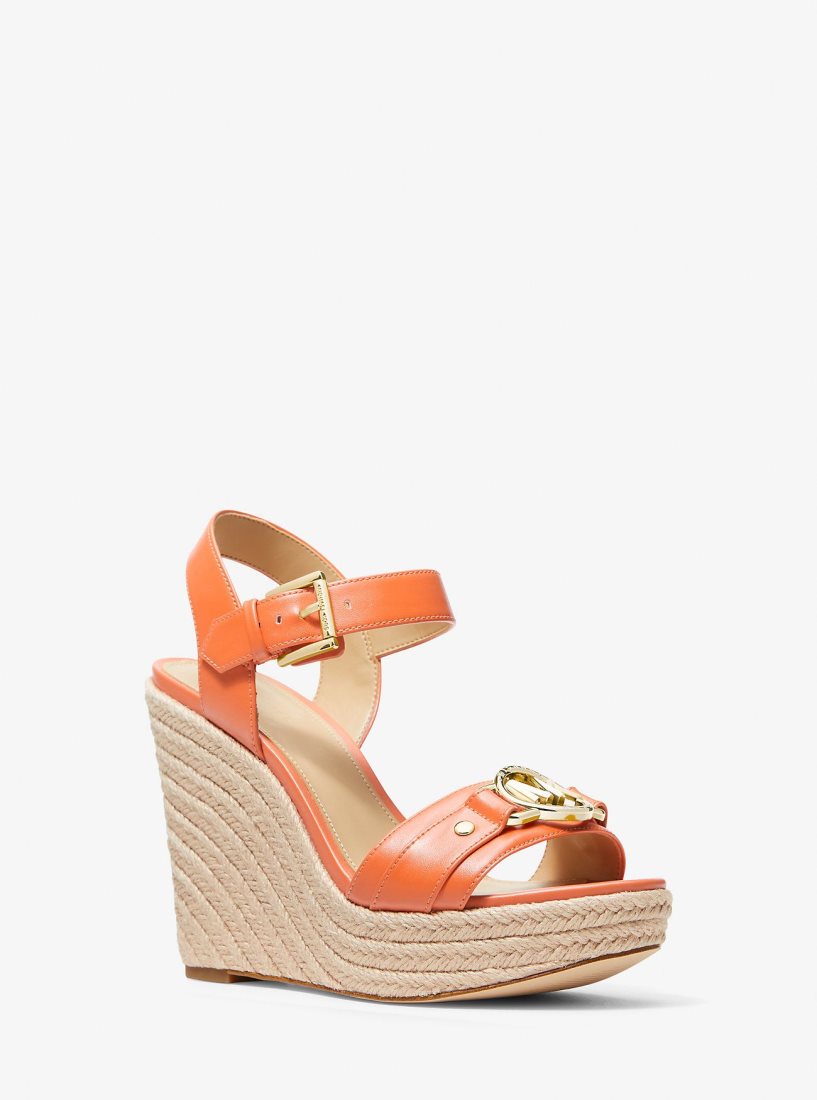 Michael Kors Rory Wedge Sandal Sandalet Kadın Kayısı Rengi | 695347-QNY