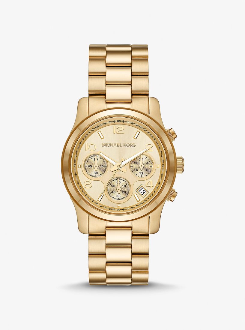 Michael Kors Runway Gold-Tone Watch Gold-tone Kadın Altın | 359170-DYM