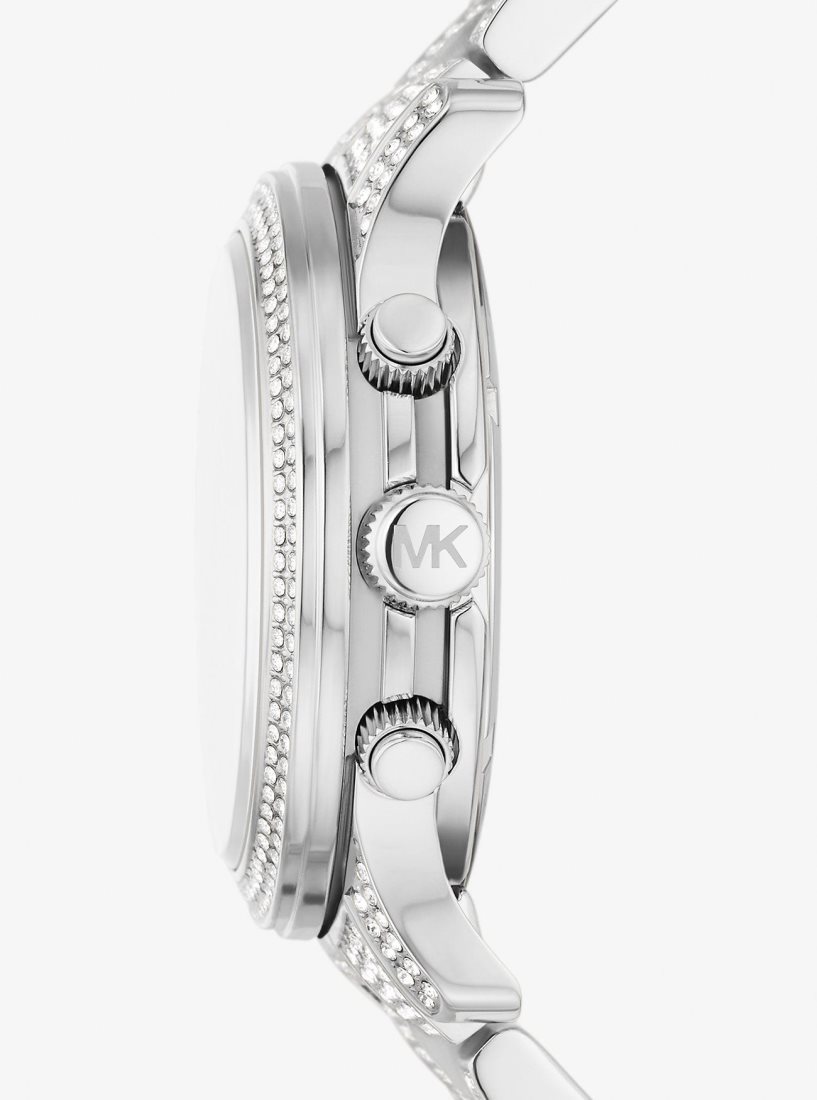 Michael Kors Runway Pave Silver-Tone Watch Silver-tone Kadın Gümüş | 275804-MCO