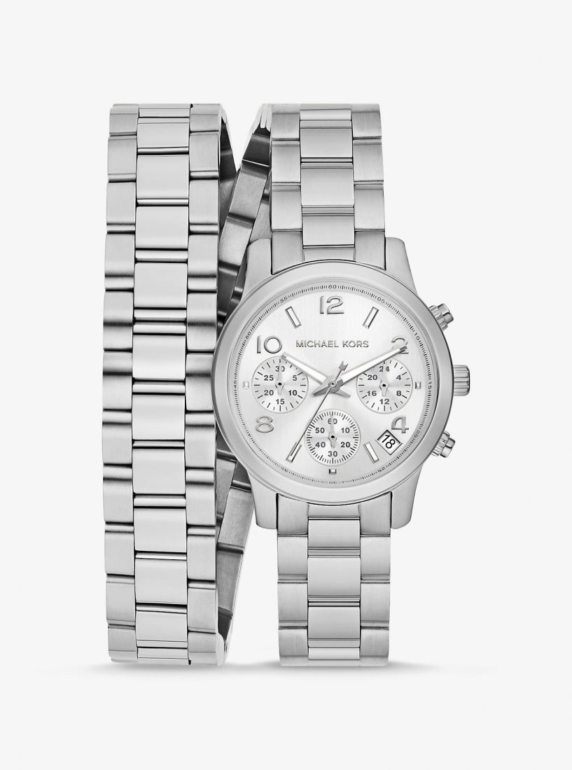 Michael Kors Runway Silver-Tone Wrap Watch Silver-tone Kadın Gümüş | 405193-SIH