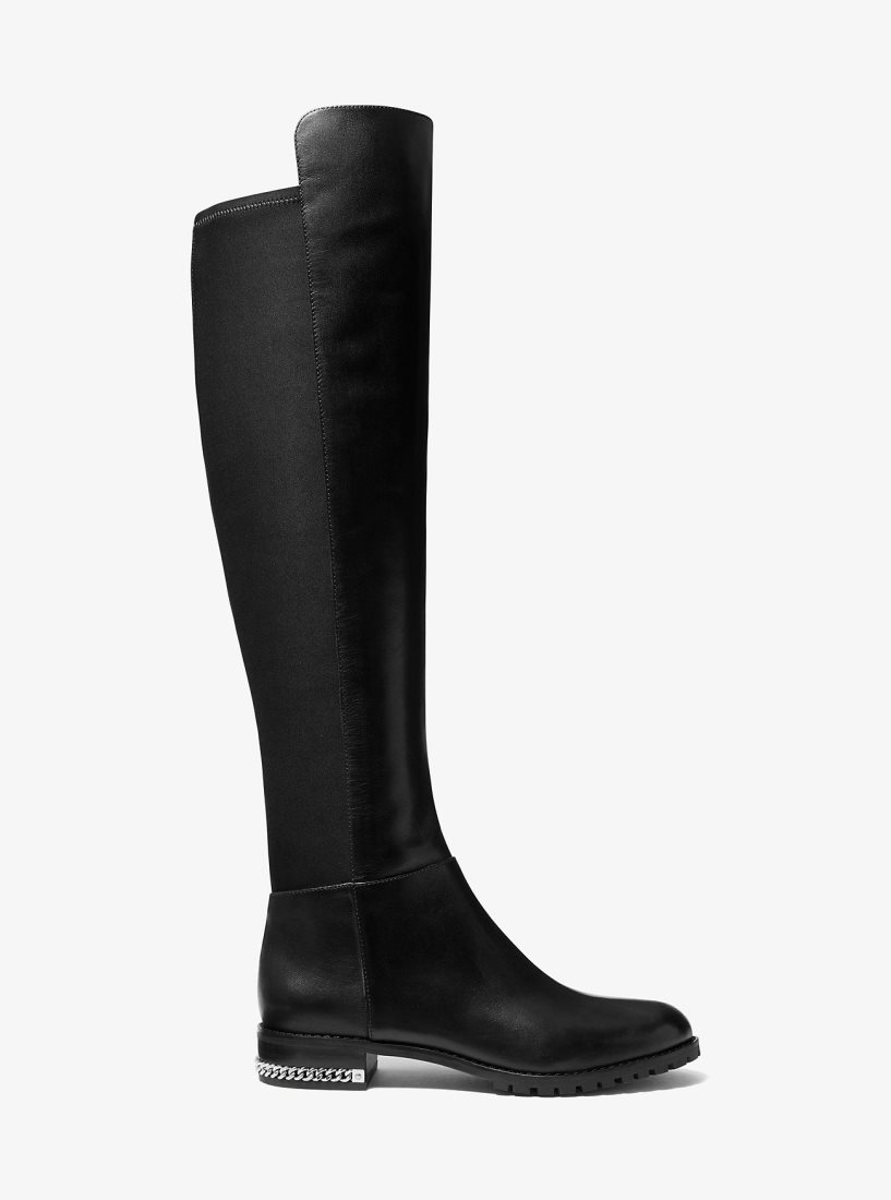 Michael Kors Sabrina Stretch Leather Boot Bot Kadın Siyah | 458370-FHZ