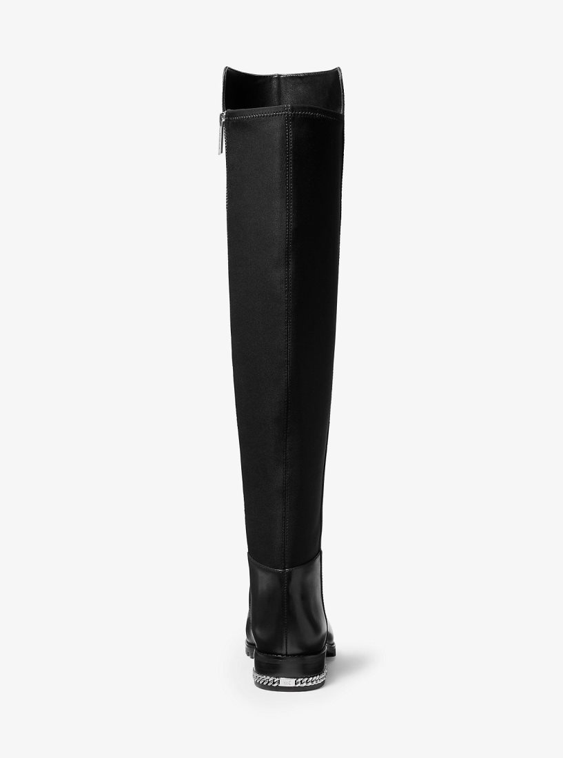 Michael Kors Sabrina Stretch Leather Boot Bot Kadın Siyah | 458370-FHZ