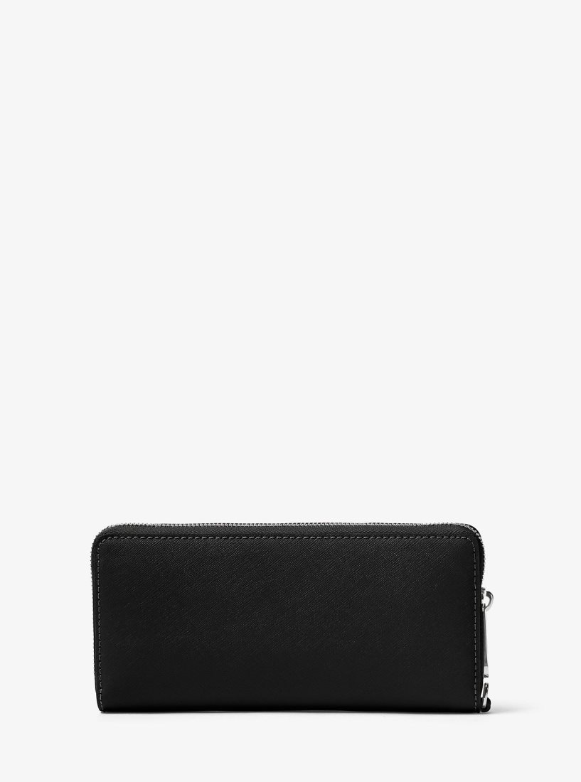 Michael Kors Saffiano Leather Continental Wallet Cüzdan Kadın Siyah | 496328-MXP