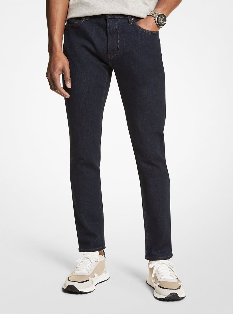 Michael Kors Slim-Fit Stretch-Denim Jeans Pantolon Erkek Açık Mavi | 342596-XVG