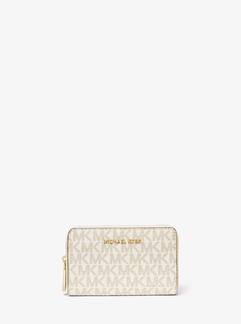 Michael Kors Small Logo and Leather Wallet Cüzdan Kadın Açık Sarı | 516374-BNU