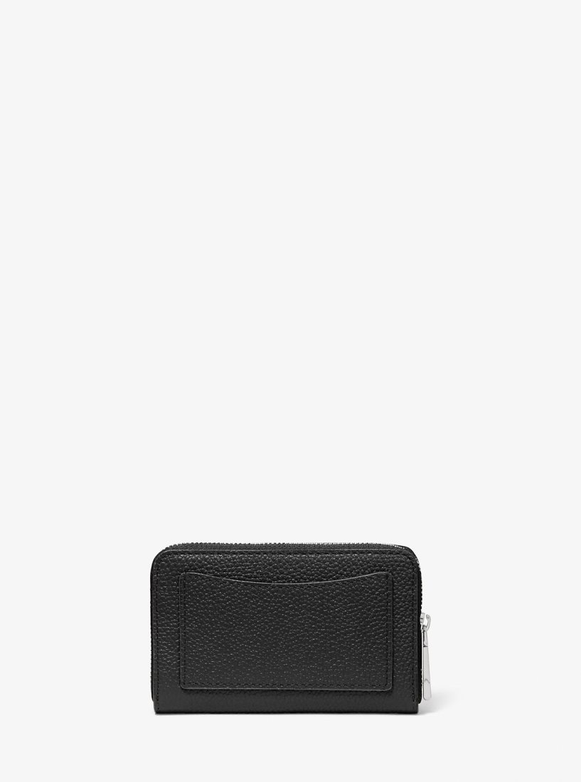 Michael Kors Small Pebbled Leather Wallet Cüzdan Kadın Siyah | 081264-JTY