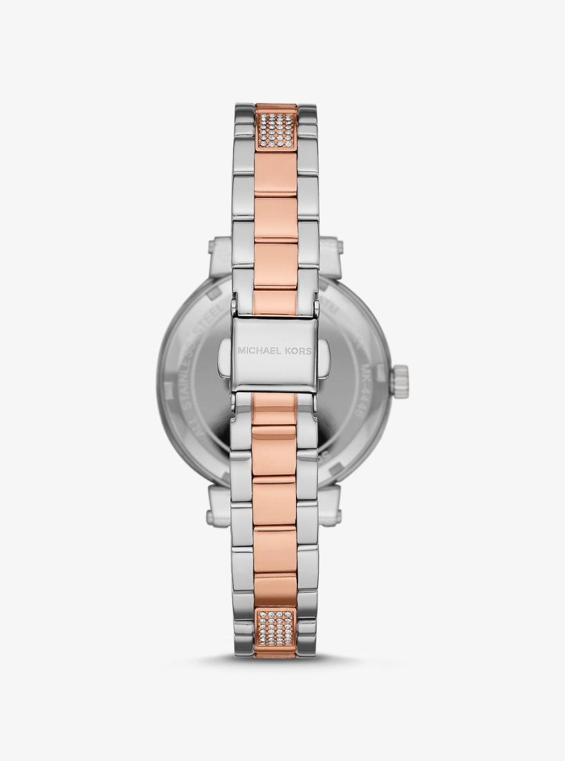 Michael Kors Sofie Pave Two-Tone Logo Watch Two-tone Kadın Two Tone | 085197-FVZ