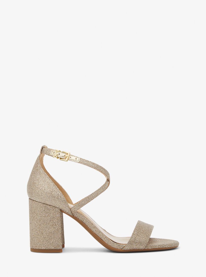 Michael Kors Sophie Flex Glitter Chain-Mesh Sandal Sandalet Kadın Champagne | 816945-NXS