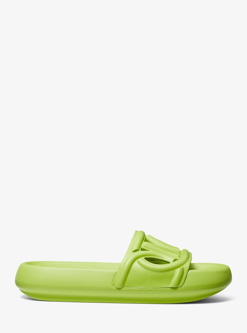 Michael Kors Splash Scuba Slide Sandal Sandalet Kadın Pear | 247569-MZX