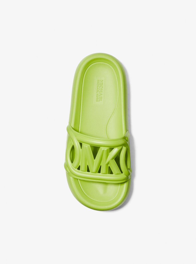 Michael Kors Splash Scuba Slide Sandal Sandalet Kadın Pear | 247569-MZX