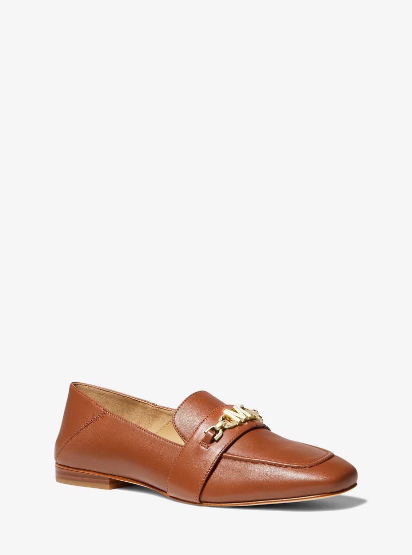 Michael Kors Tiffanie Leather Loafer Düz Ayakkabı Kadın Luggage | 914327-KPR