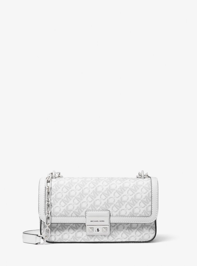 Michael Kors Tribeca Small Empire Signature Logo Shoulder Bag Omuz Çantası Kadın Opt/Allum | 165294-VSX