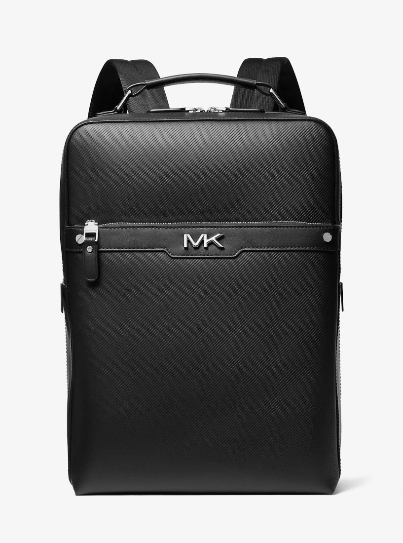 Michael Kors Varick Saffiano Leather Backpack Sırt Çantası Erkek Siyah | 729583-BNA