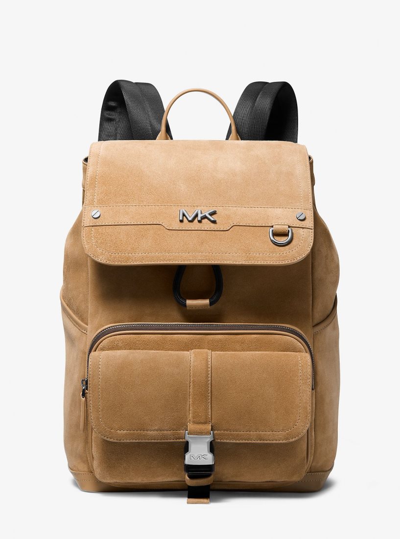 Michael Kors Varick Suede Backpack Sırt Çantası Erkek Kahverengi | 839254-LQT