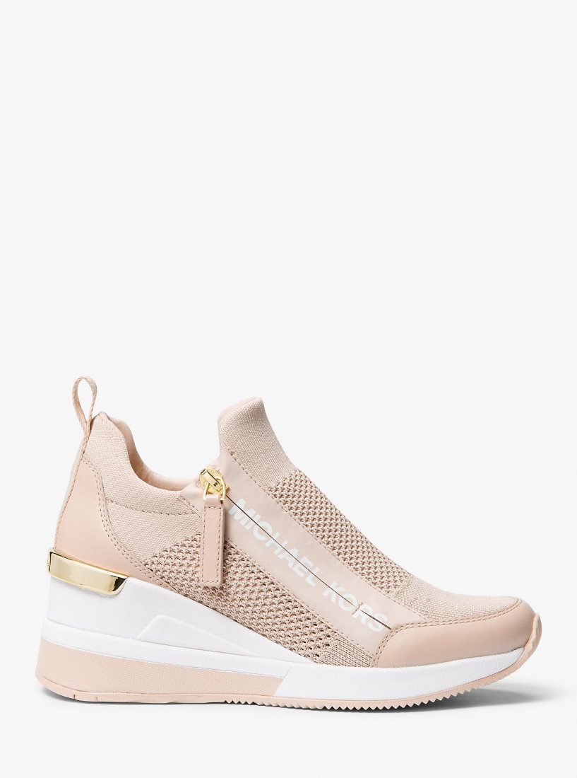 Michael Kors Willis Stretch Knit Trainer Spor Ayakkabı Kadın Pembe | 867513-PVJ