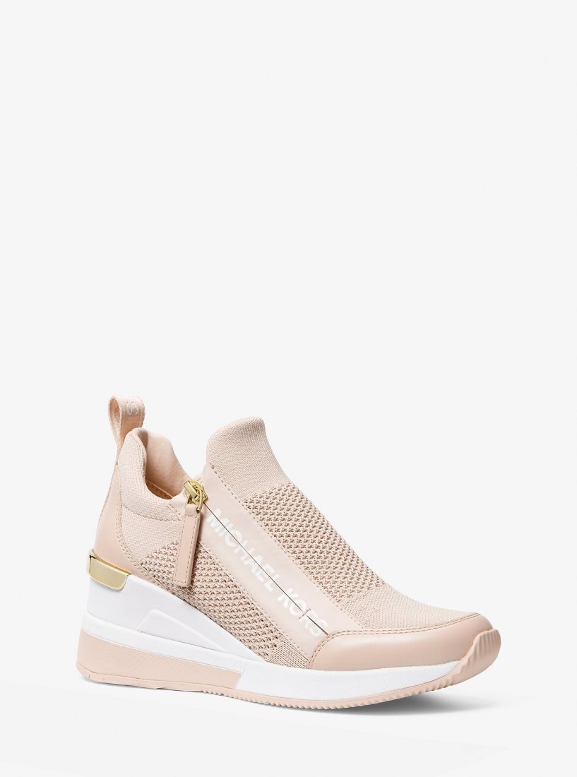 Michael Kors Willis Stretch Knit Trainer Spor Ayakkabı Kadın Pembe | 867513-PVJ