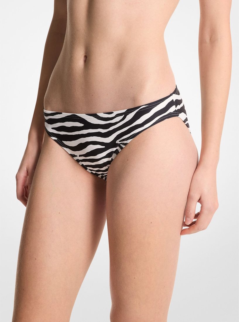 Michael Kors Zebra Print Bikini Bottom Mayo Kadın Siyah | 135879-SRG