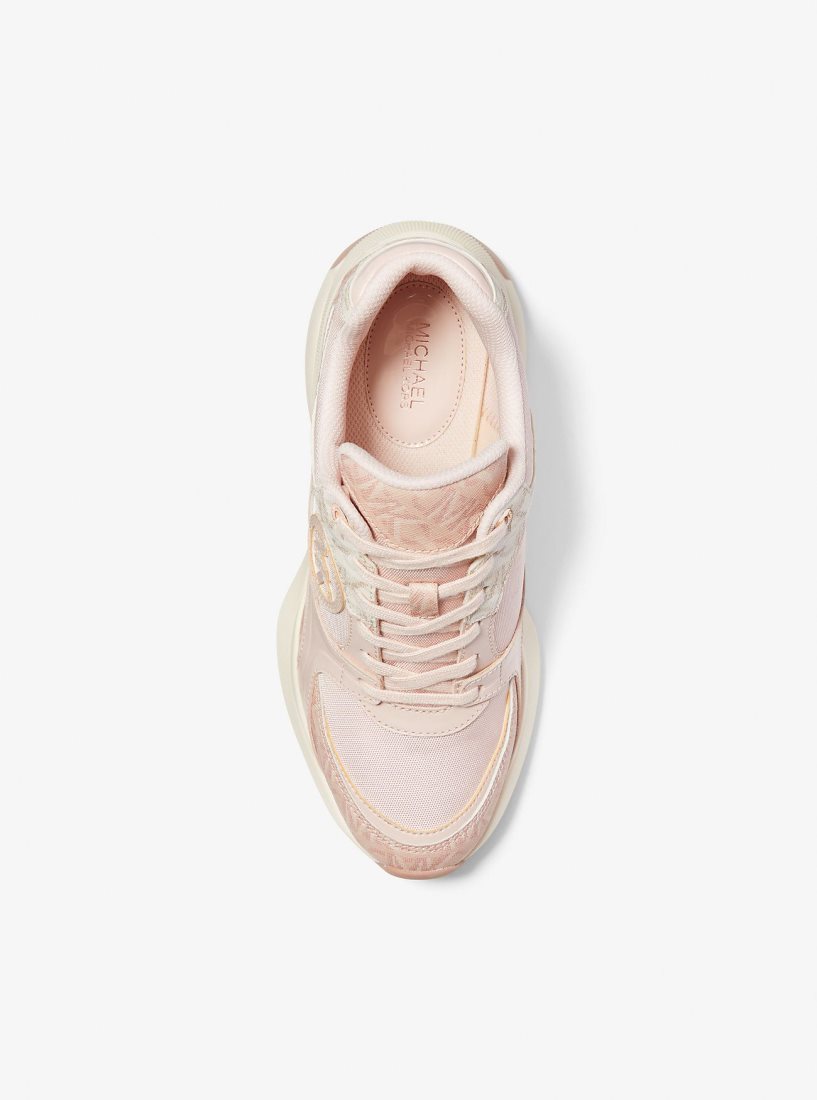 Michael Kors Zuma Two-Tone Empire Signature Logo and Mesh Trainer Spor Ayakkabı Kadın Ballet | 591438-ZKS